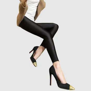 

Hot Summer Women's sunlight shiny capris Leggings autumn Fashion leggings Mid-Waist Slim Elastic shinny Leggings lage plus size