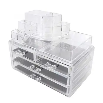 

Acrylic Multi-Function Makeup brush Stand Holder Transparent Cosmetic Jewelry Lipsticks Storage Box Stand Dispaly Rack Makeup