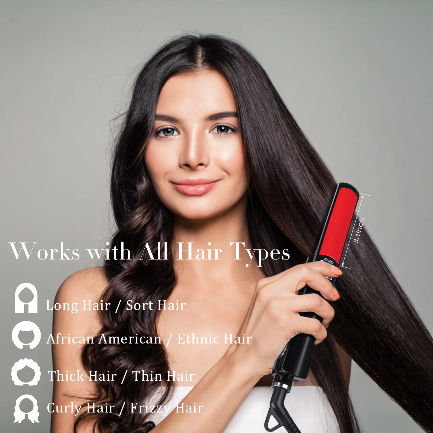 100-240 в профессиональный выпрямитель щетка 30s Быстрый волос ЖК цифровой антистатический керамический утюжок для выпрямления волос