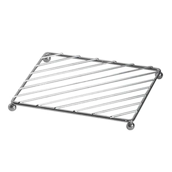

Kitchen Square Trivets Mat Dishes Placemat Heat Hot Pot Chrome Holder Resistant Space-Saving Non-Slip Table Mat