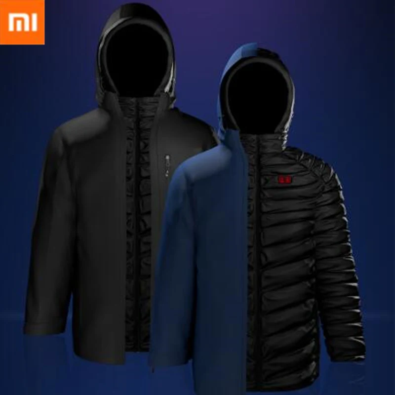 

New Xiaomi Cottonsmith Smart Down Jacket 90% Goose Multi-Zone Heating 4 Level Waterproof 3 in 1 Smart Instant Heat Down Coat