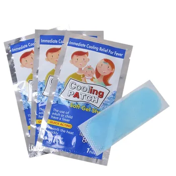 

Fever Down Cooling Patch Adhesive Anti Headache Relieve Pain Cushion Lower Temperature Paste Gel Ice Polymer Hydrogel Patch Pad