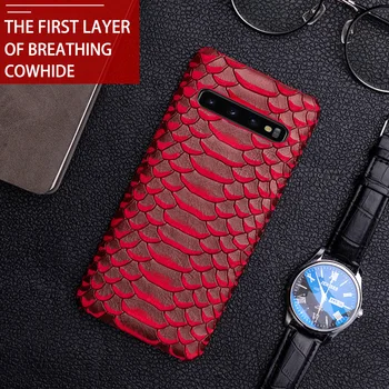 

Phone Case For Samsung Galaxy S6 S7 S8 S9 S10 Plus Note 8 9 10 Plus Python skin Texture For A20 A30 A50 A70 A5 A7 A8 2018 Case