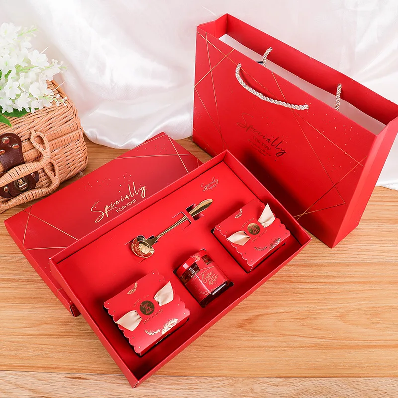 4-piece set Украшение для свадьбы подарок сумки с ручками вечерние сувенир коробка для сладостей Подарочная коробка упаковочные бумажные пакеты для подарка свадебные подарки для гостей - Цвет: 4-piece set
