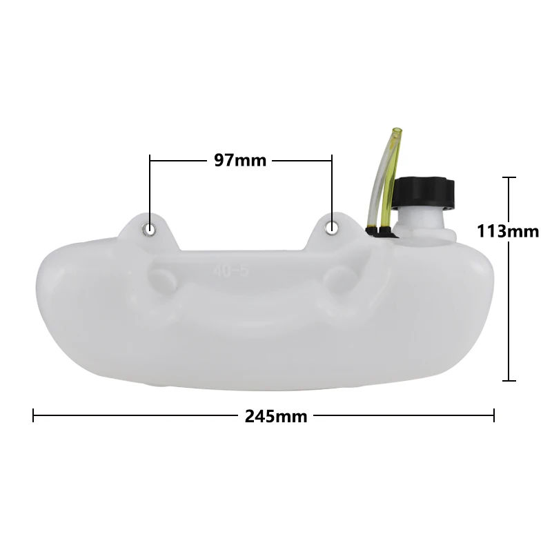 1pc 40-5 43CC Bevel Mouth Brush Cutter Fuel Tank Assy Fit For Lawn Mower Parts Universal Grass Trimmer Plastic Fuel Tank