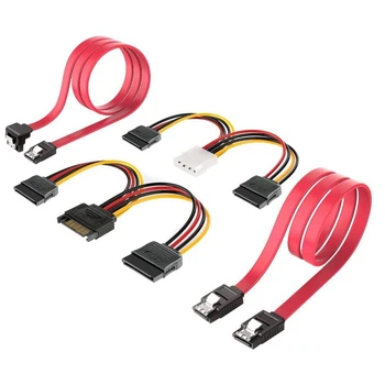 

SATA Cable, SATA Data Cable and SATA Power Splitter Cable,2 Sata Cables and 2 Power Cables