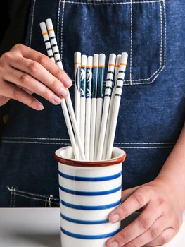 

Ceramic Japanese Chopsticks Reusable Sushi Chopsticks Set Household Porcelain Tableware Bone China Chopsticks