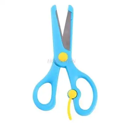 Children's scissors kindergarten DIY hand-safety multi-function student art plastic scissors