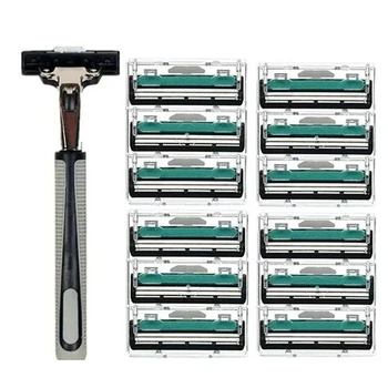 

31pcs/set Safety Razor Blades for Men 1 Knife holder & 30 Blade Shaving Razor Double Layers Blade Manual Shaver Standard Trimmer