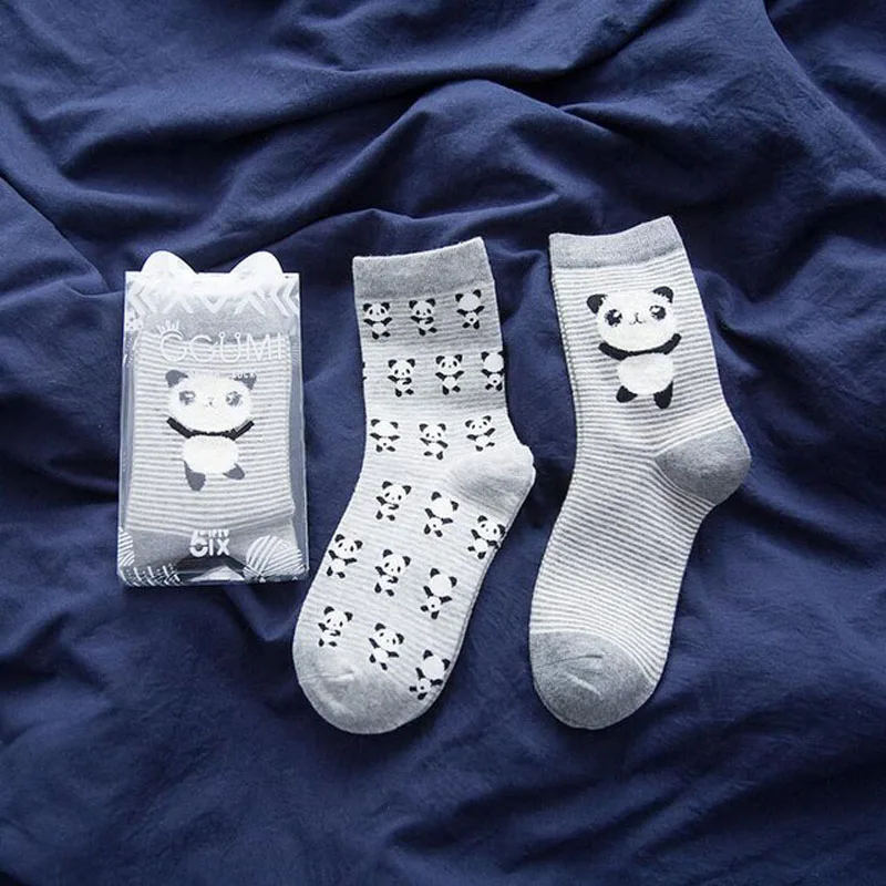 2 пары новых брендовых зимне-осенних женских Хлопковых Носков с героями мультфильмов милые теплые носки для девочек с забавными животными и фруктами, носки для рождественских подарков, meias - Цвет: 4
