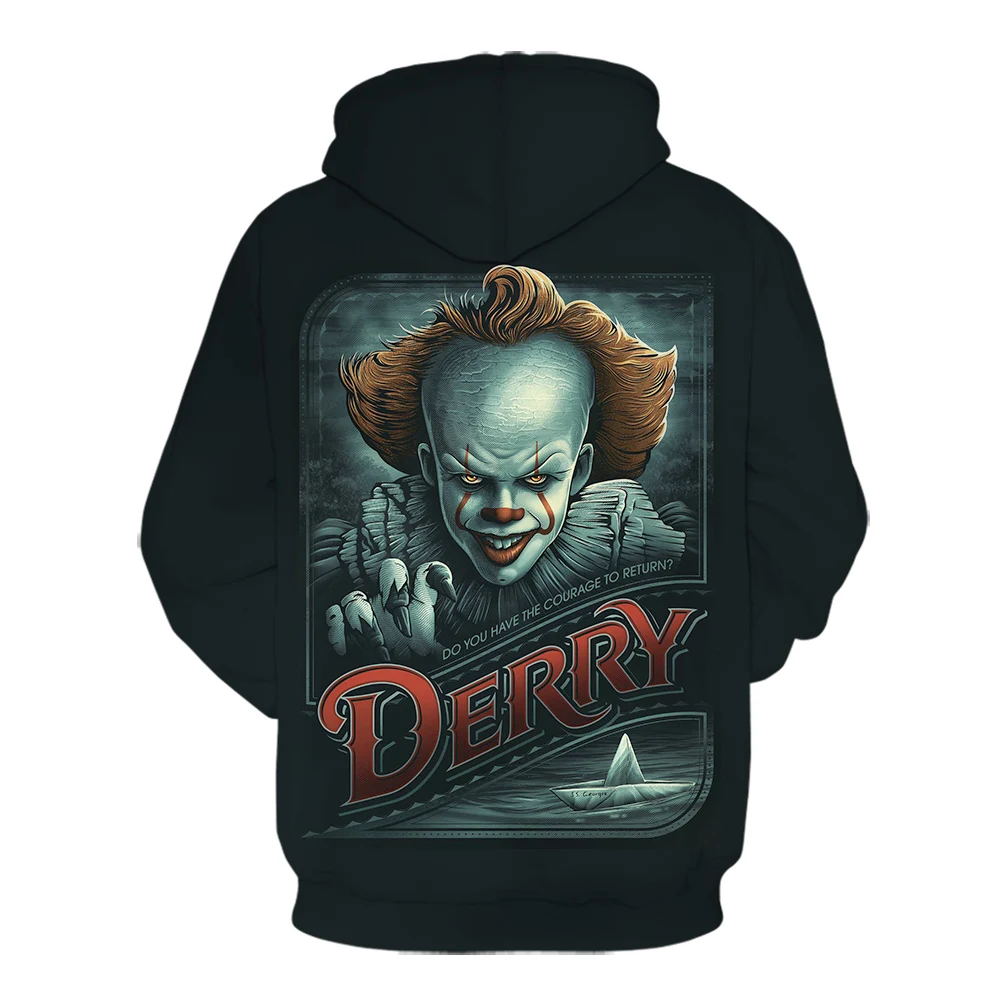 Толстовка с капюшоном и 3D-принтом для мужчин и женщин; пуловер с изображением клоуна и ужаса Фредди Джейсона убийцы; толстовки с капюшоном; жакет Джокера