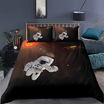 

Space Roaming Bedding Set Queen Size Mysterious Universe Duvet Cover 3D King Twin Full Single Double Unique Design Bed Set