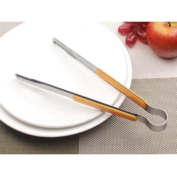 

3 Colors Stainless Steel Tongs Kitchen Cooking Utensils Set Food Ice Block Salad Tongs Clips For Kitchen Camping Barbecue Tongs