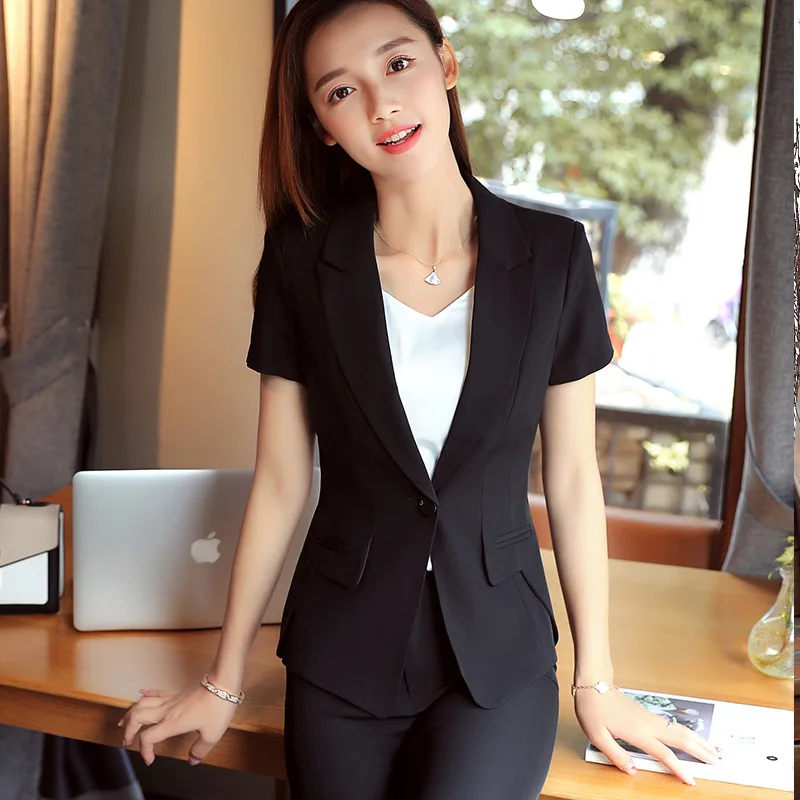 

High-End Customizable Brand Li on 2018 Summer New Style Korean-style Women's Joint Short Sleeve Slim Fit Business Dress