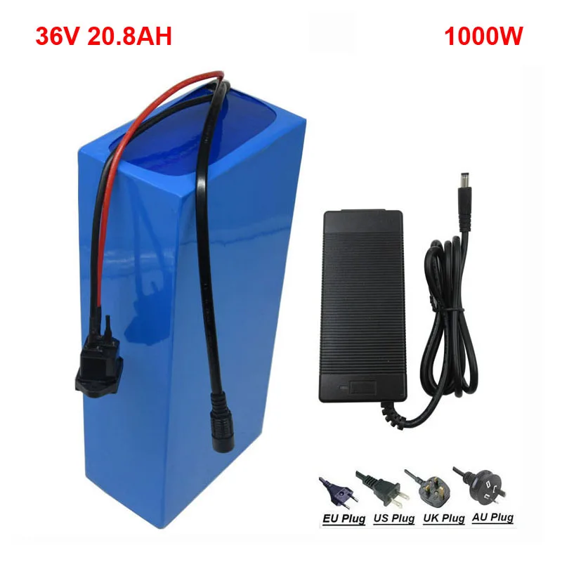 Е байка 36В 20AH 1000W Батарея 10 штук в упаковке S 500W 36 V литиевая батарея для