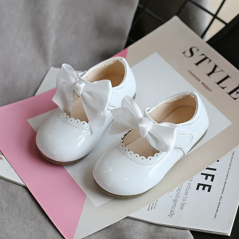 Summer Kids Shoe Spring Fashion Leathers Sweet Children Sandals For Girls Toddler Baby Breathable PU Out Bow princess Shoes