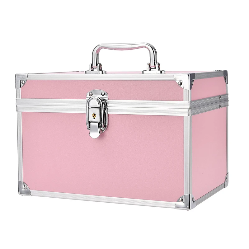 pink Однотонная ПВХ коробка для макияжа, милый косметический чехол для костюма, косметичка, чехол для макияжа, косметичка для девочек, косметичка для хранения, органайзер для макияжа - Цвет: pink