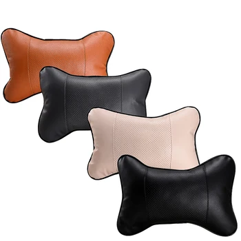 

Universal Car Neck Pillow PVC Leather Breathable Mesh Auto Seat Rest Headrest Cushion Protector Interior Accessories