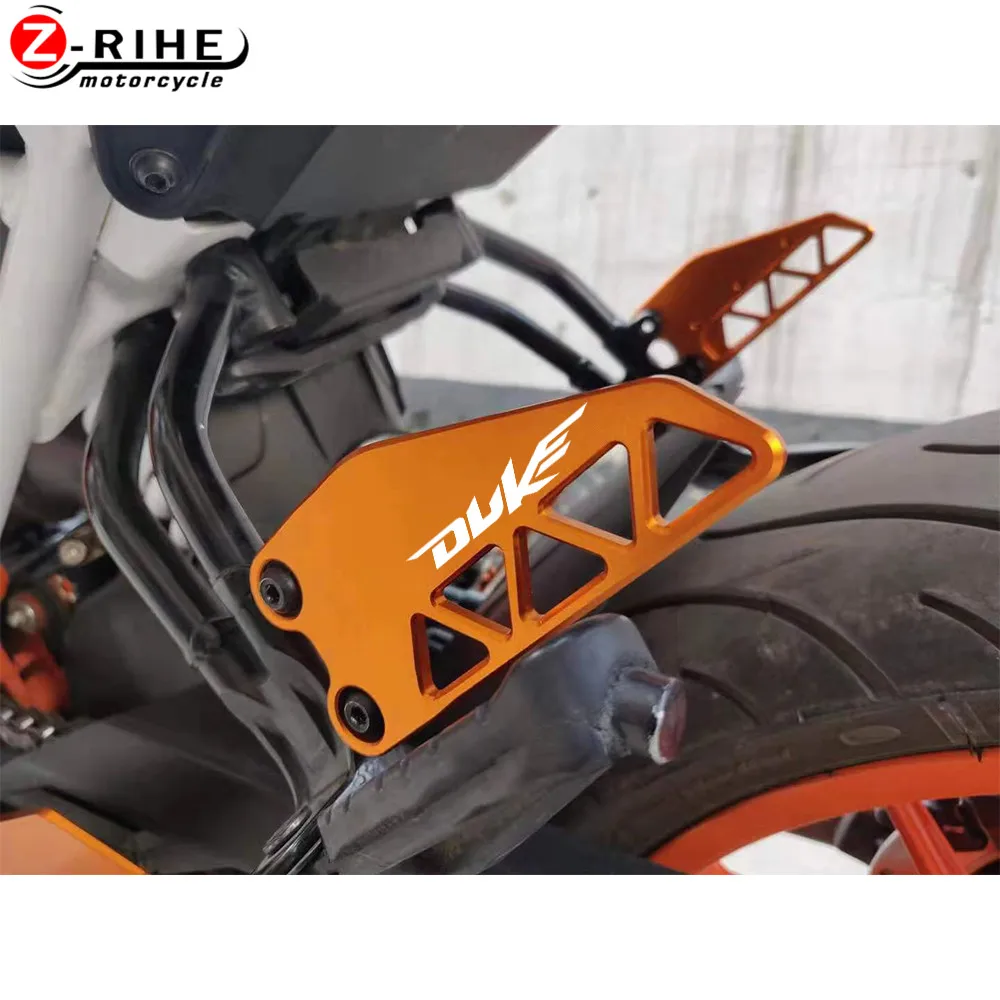 Для KTM DUKE 125 250 390 мотоцикл Алюминий Мотоциклетные аксессуары заднее крыло каблук Защитная крышка гвардии ног фланге с логотипом