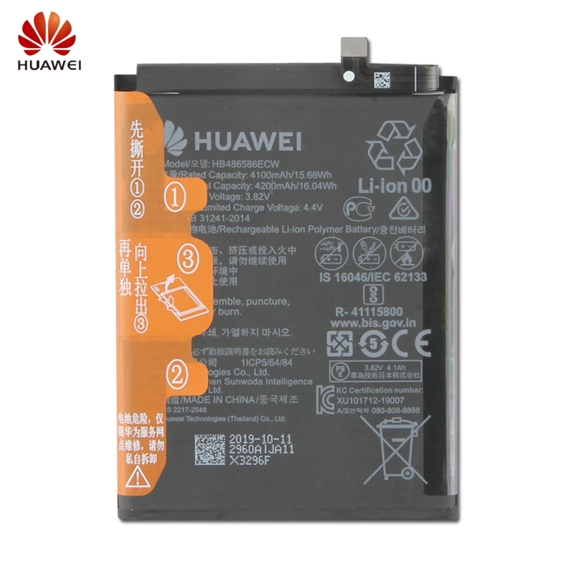 Huawei сменный аккумулятор для телефона HB486586ECW для huawei mate 30 TAS-AN00 mate 30 Аккумуляторы для телефонов 4200 мАч