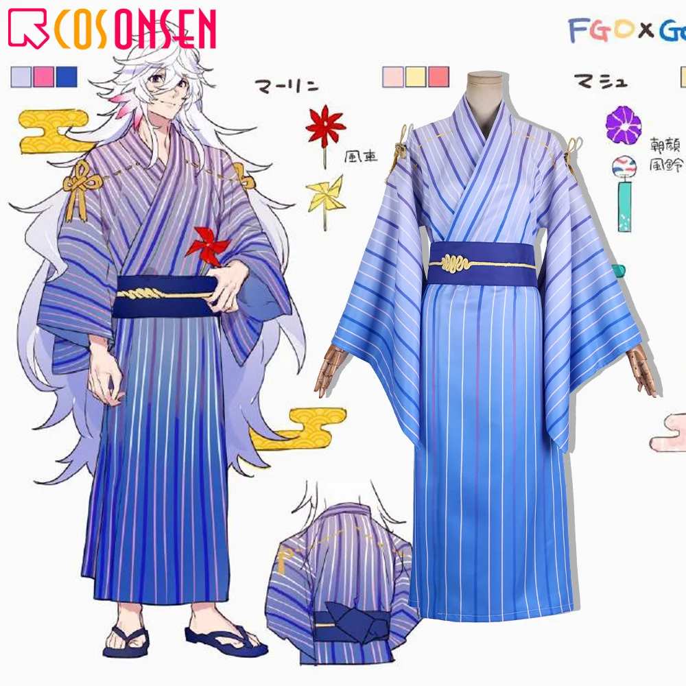 

Fate Grand Order FGO×Google Play Merlin Cosplay Costume Anime Kimono COSPLAYONSEN Custom Made All Sizes