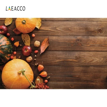 

Laeacco Wooden Board Pumpkin Autumn Portrait Photography Backdrops Photographic Backgrounds Vintage Grunge Photophone Photozone