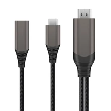 Tipo c conversor multifuncional 4k * 2k USB C para hdtv dongle cabo pd 100w cabo de carregamento rápido tipo c cabo de vídeo