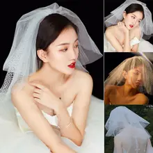 Стиль женские свадебные вуали простой Твердый головной убор нерегулярная сетка вуаль из тюля сетка пушистый фатин свадебная фата Мода Горячая
