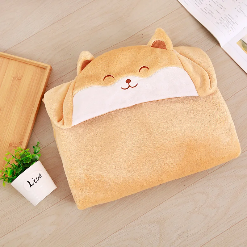 

Cute Two Stay And pang ha Facial Expression Package Mantle Cloak Lazy Blanket COS Costume Shawl Office Air Conditioner Blanket