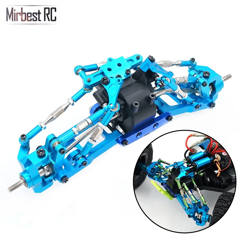 Синий Для Wltoys 12428 части 12423 Q46 RC металлические запчасти для автомобиля Аксессуары для обновления металлический редуктор волновой коробки база C Mirbest RC diy запчасти - Цвет: Синий