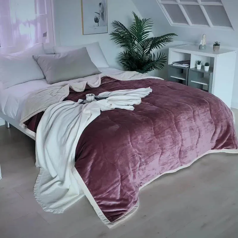 Зимнее теплое плотное одеяло для кровати мягкое уютное покрывало s дивана плед на