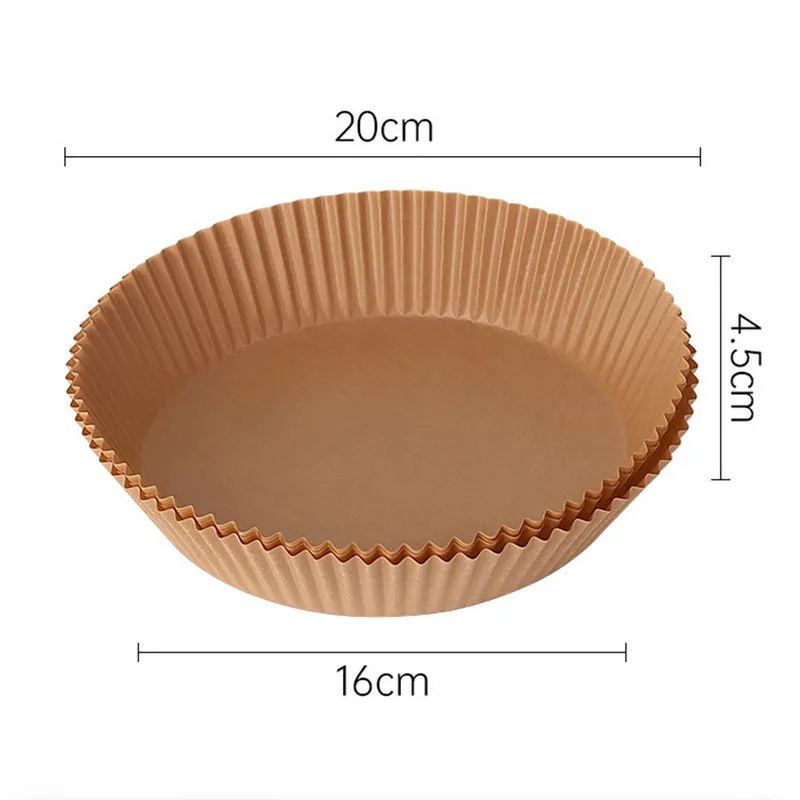 Air fryer paper Air fryer liners Disposable air fryer liners Air fryer accessories 6.3in Air Fryer Parchment Paper Liners Non-Stick Disposable Paper Tray Barbecue Plate Food Oven Kitchen Round Baking 50PCS