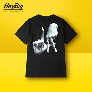 

High Quality Plain Fashion Short Sleeve T-shirt Men Hip Hop Horror Men Tshirt Black Vintage Plain T Shirt Streetwear 2019 II50DX