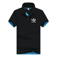 Модная новинка, топ, рубашка поло, мужская повседневная хлопковая рубашка поло, мужская рубашка с коротким рукавом, высокое количество, мужская рубашка Поло