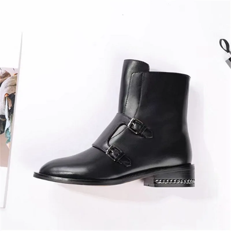 Женская обувь; botas mujer invierno; коллекция года; женская обувь на низком каблуке с пряжкой; женская обувь с острым носком; Zapatos De Mujer; на молнии