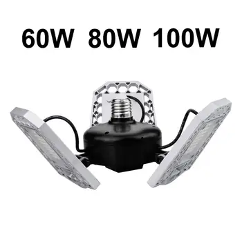 

100W/80W/60W E26 E27 LED Lamp LED Bulb Deformable High Power Light For Warehouse Factory Garage Basement Gym