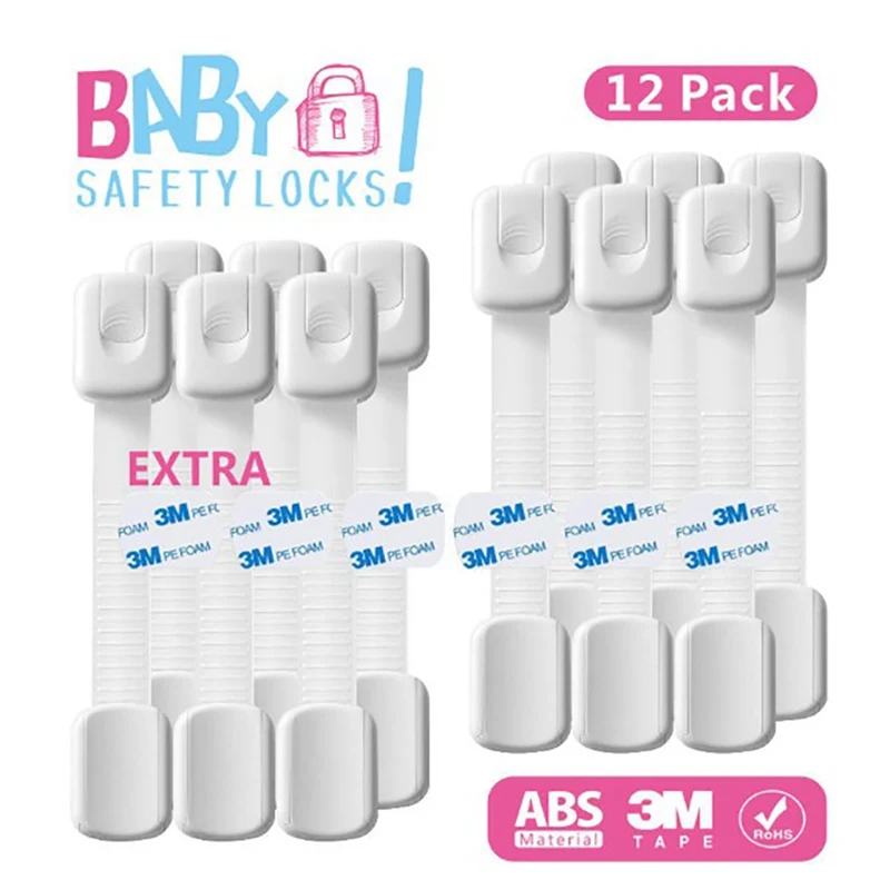 1 PCS Baby Kids Safety Cabinet Locks Children Drawer Cupboard Refrigerator Door Desk Plastic Protection Locking