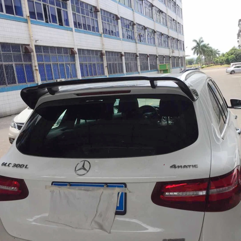 W253 GLC углеродного волокна черный глянец авто Стайлинг заднее крыло спойлер для 2015