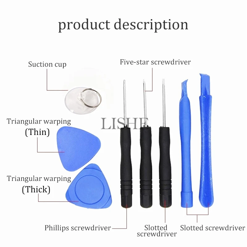 8 в 1 Набор инструментов для ремонта мобильных телефонов для iPhone samsung Xiaomi Pry открытие ручная отвертка набор аксессуаров для телефонов Связки