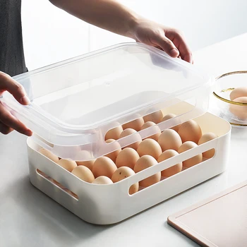 

Refrigerator Food Storage Container with Lid Sealed Crisper Food Fresh Keeping Egg Fish Storage Box Fresh Spacer Organizer Case