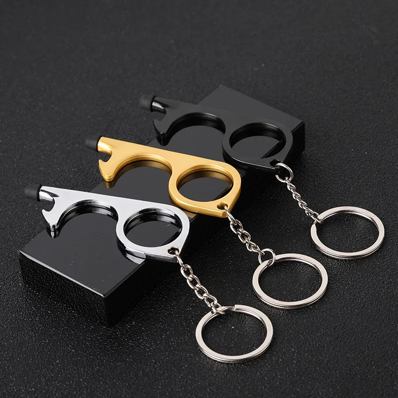 Non Contact Door Opener Anti Touchless Handle EDC Bottle Keychain