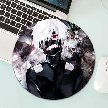 

20X20CM Promotion Tokyo Ghoul Design Game Round Mousepad Unique Desktop Mause Pad Game Gamer Mousepad Desk Mice Mat