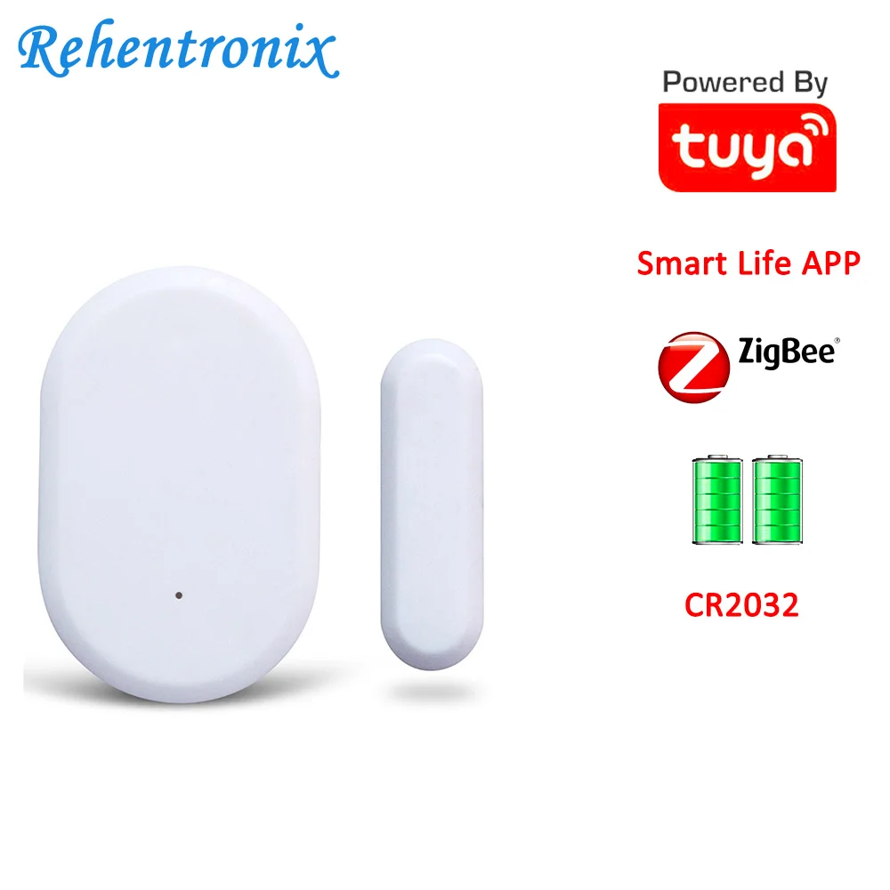 Battery Operated Tuya Smart ZigBee Door Window Contact Sensor Smart Life Security System Working 2 years