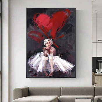 

HD Pictures Wall Art Modular Printed Nordic Style Poster Marilyn Monroe Painting Modern Canvas For Living Room Home Decoration