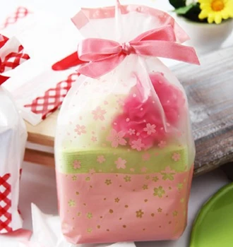 

Cherry blossom Drawstring Bags Cookies Wrappers -Snacks,Party, Favor,Gift, Wedding,Plastic Bag 50pcs/lot