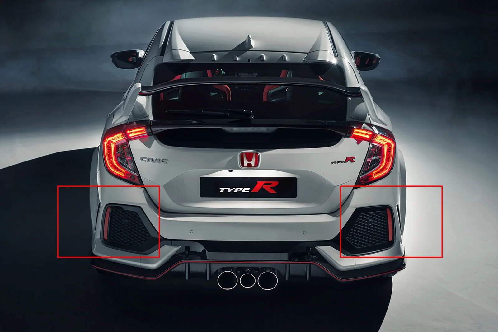2 шт. задний бампер отражатель красный объектив для Honda Civic X MK X FK FC Тип R-up