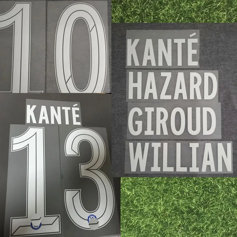 

Top Quality 2019-2020 UCL #7 Kante Nameset Giroud William PEDRO Hazard Customize Any Name Number Iron Soccer Patch