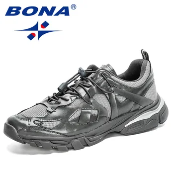 

BONA 2020 New Designers Trendy Men Casual Shoes Outdoor Man Sneakers Lace-Up Brand Luxury Fitness Leisure Footwear Masculino