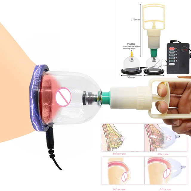 Electric Shock Therapy Breast Sucker Cupping Massager, Body Massage Breast  Exercise Stimulator, Breast Enhancement Device, Electric Shock Pump Cupping