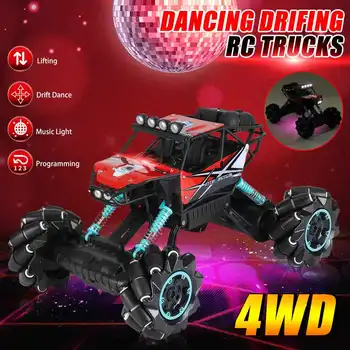 

4 Wheel Drift Remote Control Car Music Dance Car Off-road Climbing 30 Degree Stunt RC Truck Toy
